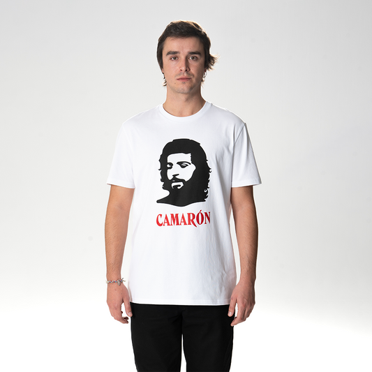 Camiseta Blanca Silueta Camarón