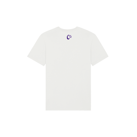 Camiseta Blanca Logo Camarón Morado