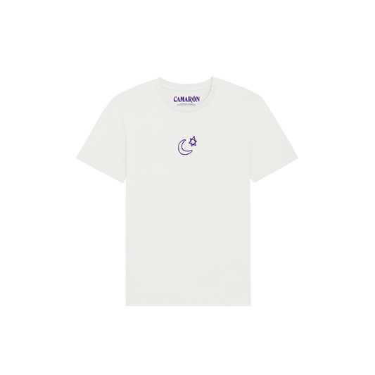 Camiseta Blanca Icon Camarón Morado