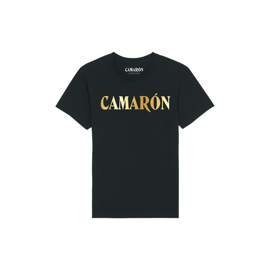 Camiseta Negra Logo Camarón Gold