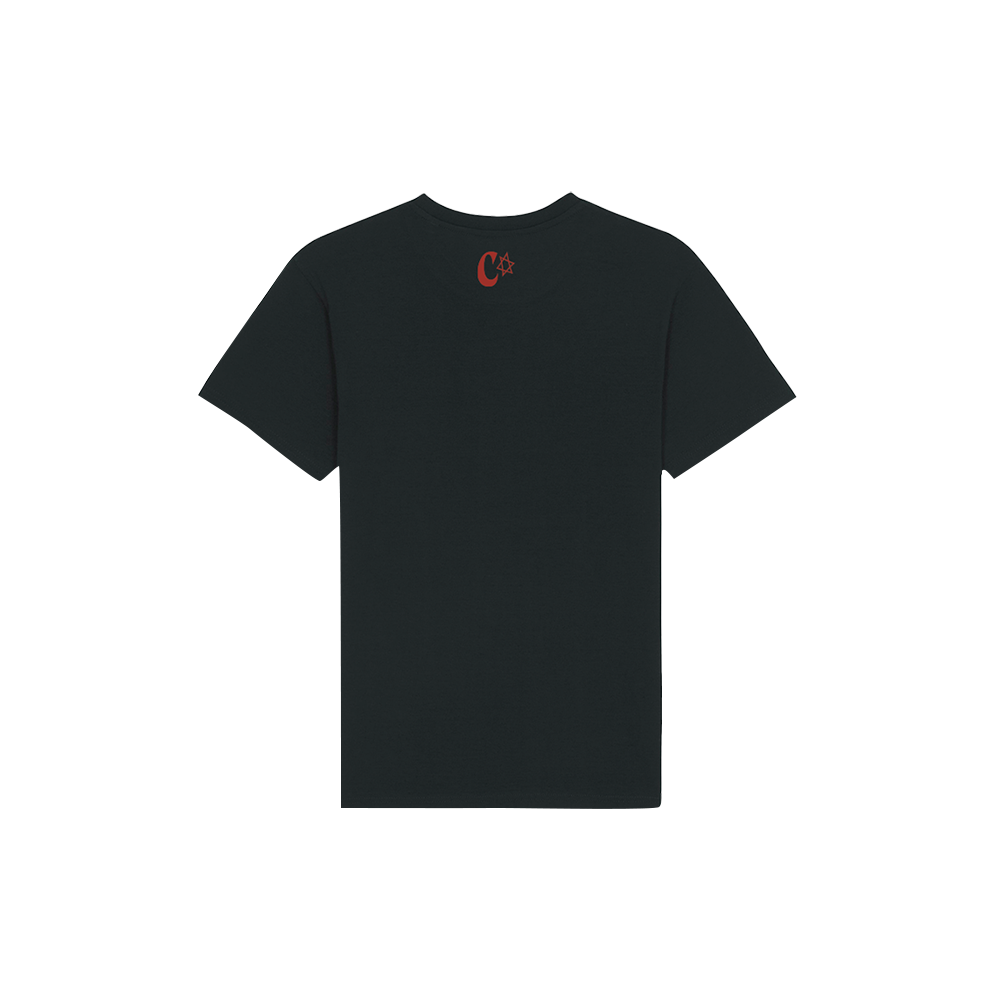 Camiseta Negra Logo Camarón Rojo