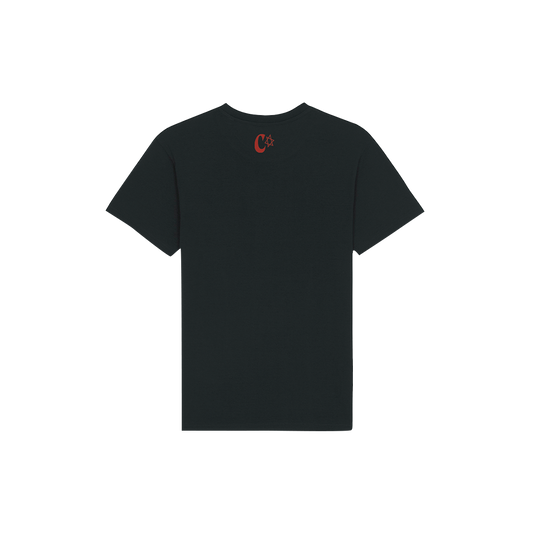 Camiseta Negra Logo Camarón Rojo