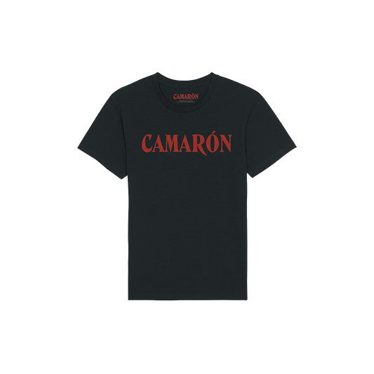 Camiseta Negra Logo Camarón Rojo