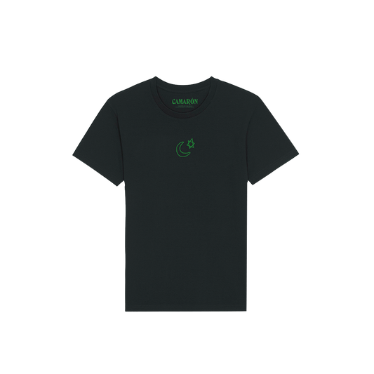 Camiseta Negra Icon Camarón Verde