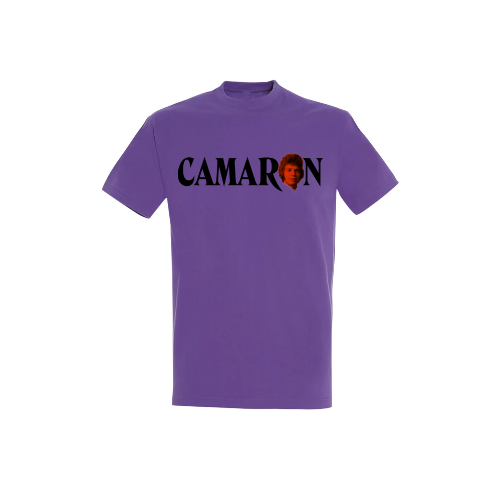 Camiseta Morada Camarón Logo Fotográfico