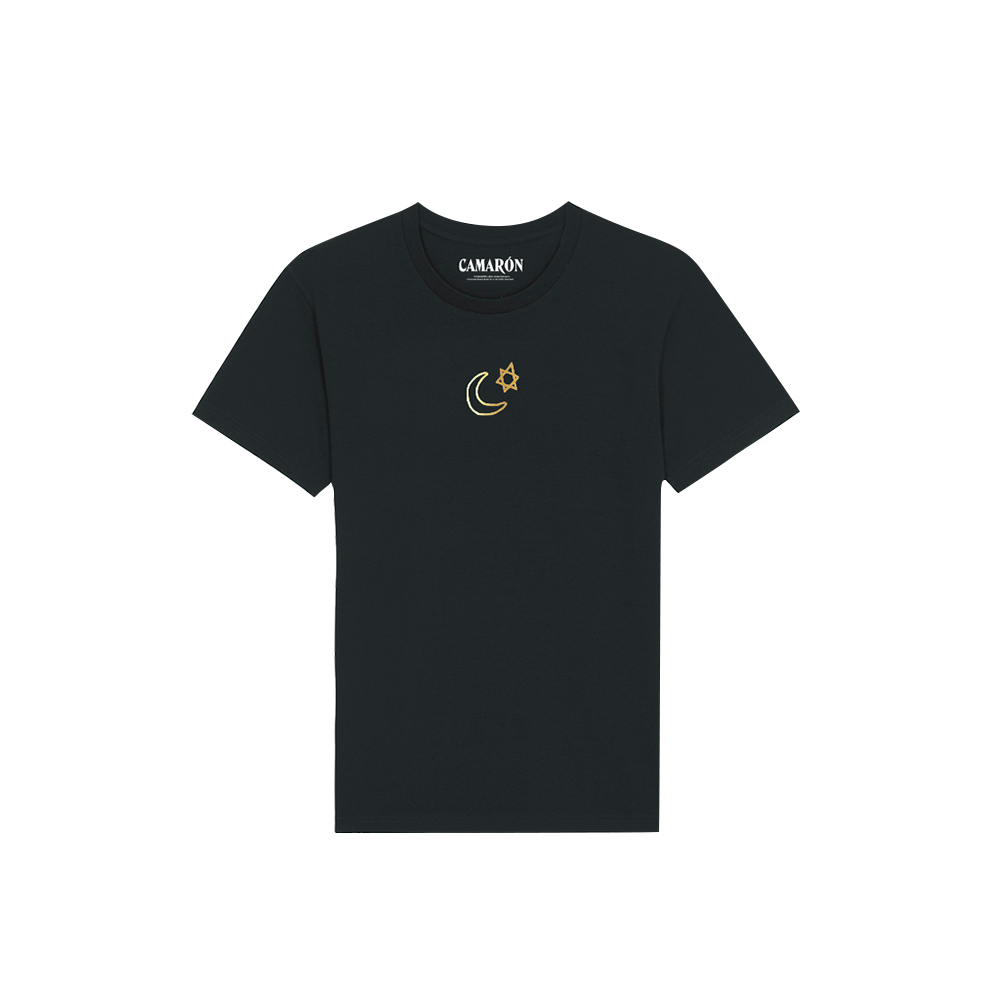 Camiseta Negra Logo Camarón Gold